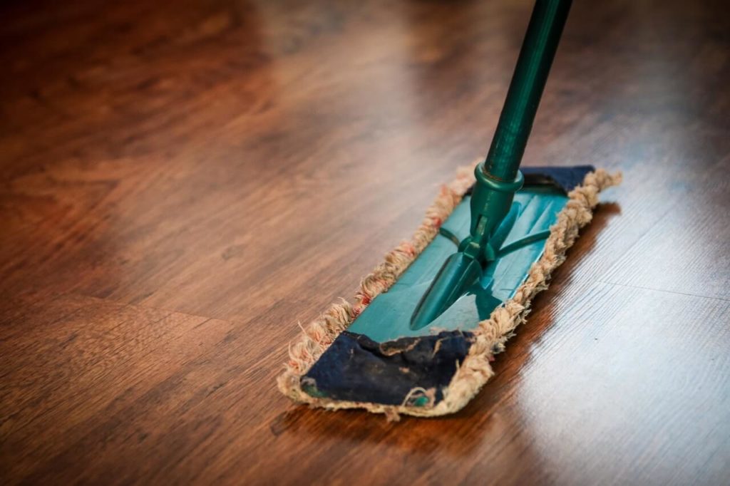 Use flat mop for floor cleaning