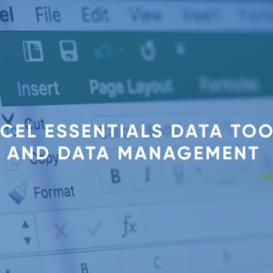 Excel Essentials Data Tools and Data Management
