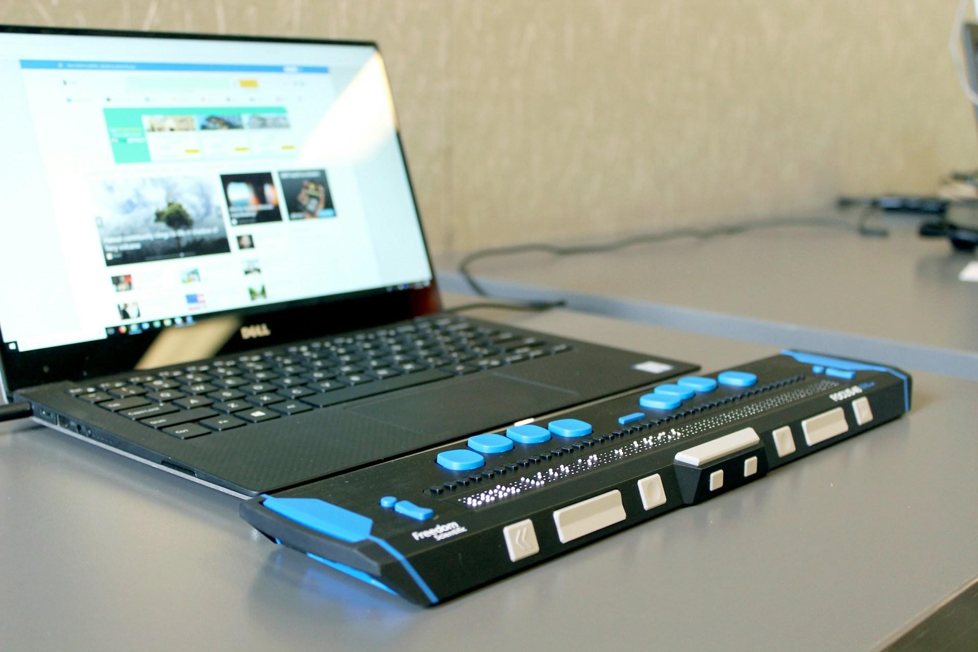 Image of a laptop showing way to explore online education through internet.